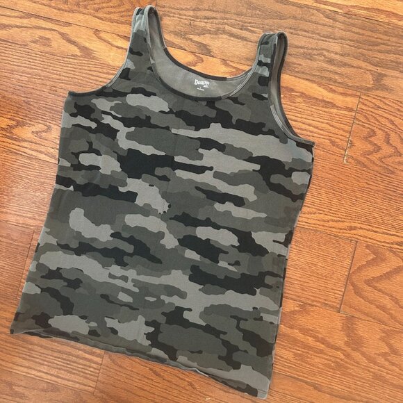 NWOT Duluth Trading Co No Yank Tank Top Gun Metal Camo Size Large NEVER WORN - Picture 2 of 8